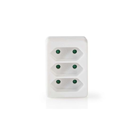 Power Socket Splitter | Type F (CEE 7/7) | 250 V AC 50 Hz | Type C (CEE 7/16) | 250 V AC 50/60 Hz | 2.5 A | 1700 W | White NEPSSPL300C1WT Nedis
