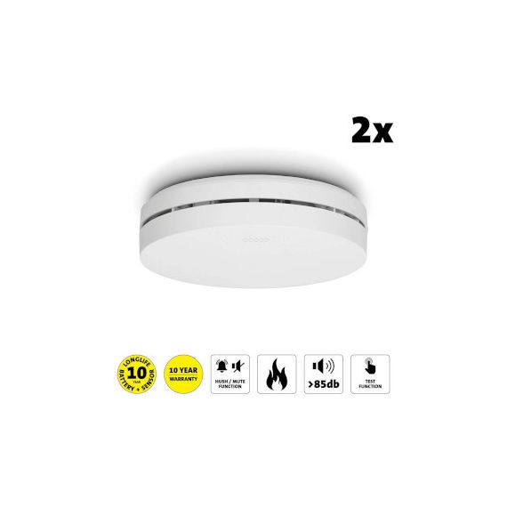 SA300 DUO Design smoke detector with 10 year battery 2 pack NESA300 DUO Alecto