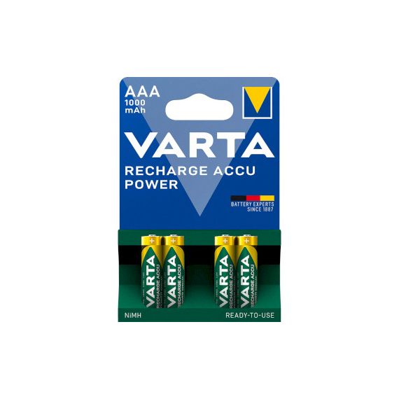 Rechargeable NiMH Battery AAA 1.2 V 1000 mAh 4-Blister NEVARTA-5703B/4 Varta