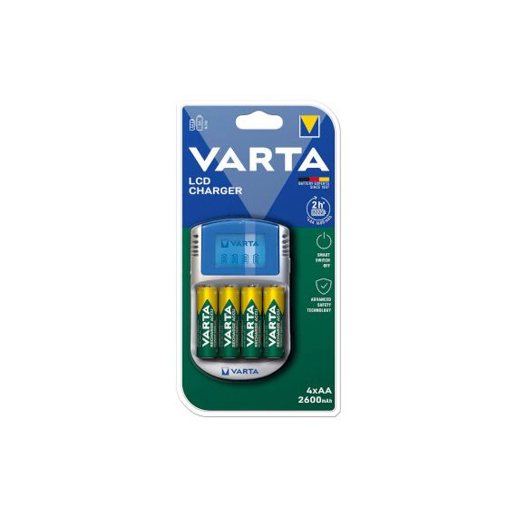NiMH Battery Charger AA/AAA 4x AA/HR6 2600 mAh NEVARTA-POWERLCD Varta