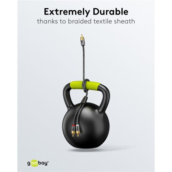 Cavo 1 a 2 RCA, [TechdatCableLunghezza del cavo] m WE65303 Goobay