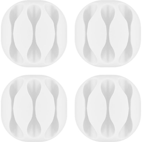 Gestione cavi a 3 slot, bianco WE70373 Goobay