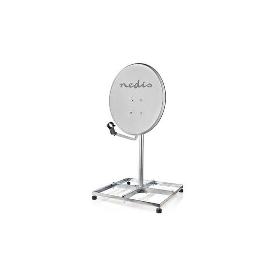 Satellite Balcony Stand | Mast length: 0.75 m | Maximum dish size: 90.0 cm | Bottom plate size: 4 x 30 x 30 cm | Steel | Silver NESDBS110ME Nedis