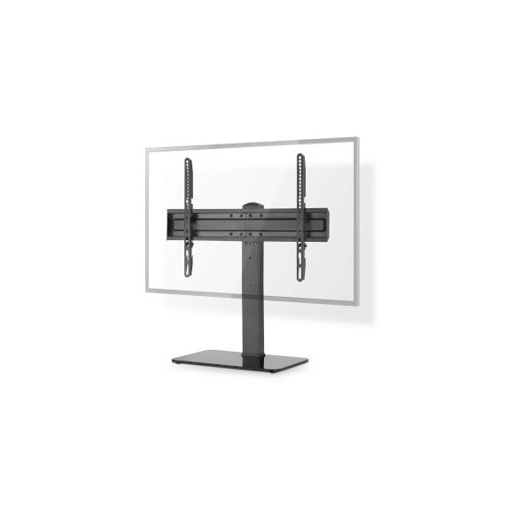 Fixed TV Desk Stand | 37 - 70 " | Maximum supported screen weight: 40 kg | Adjustable pre-fixed heights | Steel / Tempered Glass | Black NETVSM2040BK Nedis