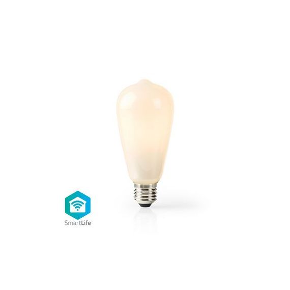 SmartLife LED Filament Bulb | Wi-Fi | E27 | 500 lm | 5 W | Warm White | 2700 K | Glass | Android / IOS | ST64 | 1 pcs NEWIFILF11WTST64 Nedis