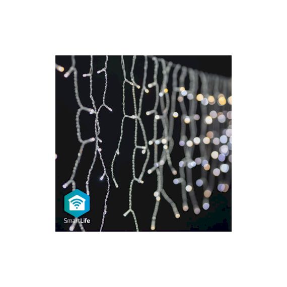 SmartLife Christmas Lights | Icicle | Wi-Fi | Warm to Cool White | 400 LED's | 8.00 m | Android / IOS NEWIFILXC04W400 Nedis
