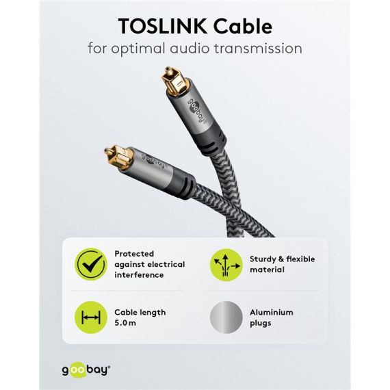 Cavo TOSLINK, [TechdatCableLunghezza del cavo] m WE65307 Goobay
