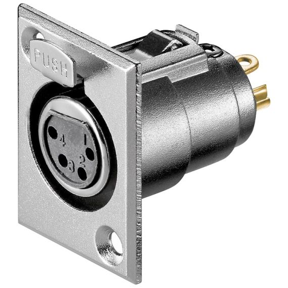 Presa XLR per microfono da pannello, 4 Pin WE11972 Goobay