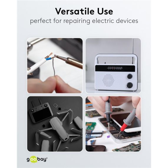 Stagno per saldatura senza piombo, ø 1,0 mm, 17 g WE40843 Goobay