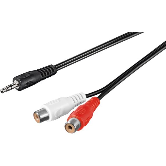 Adattatore cavo audio 3,5 mm, da spina a presa RCA stereo WE50116 Goobay