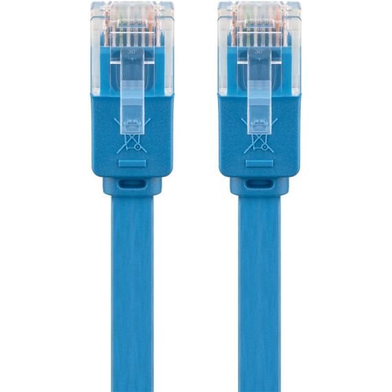 CAT 6 cavo patch piatto U/UTP, blu WE96401 Goobay