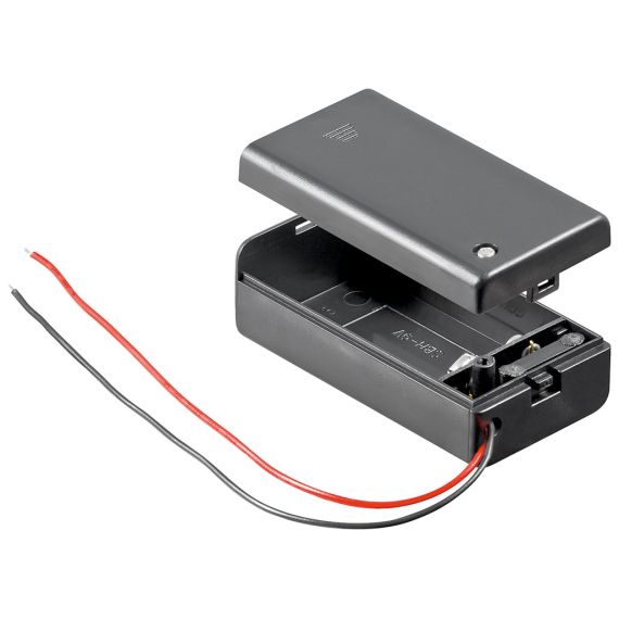1x 9 V Block portabatterie WE48171 Goobay