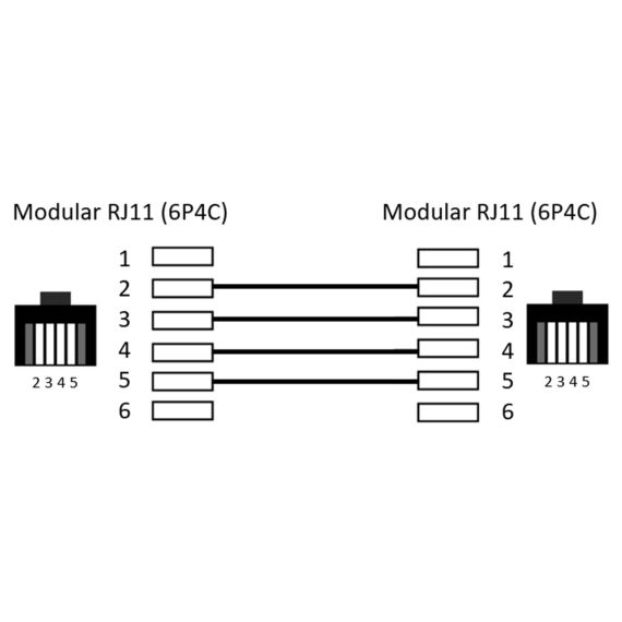 Cavo telefonico modulare, nero WE50317 Goobay