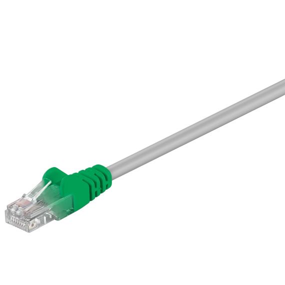 CAT 5e cavo incrociato U/UTP, grigio, Verde, 0,25 m WE68609 Goobay