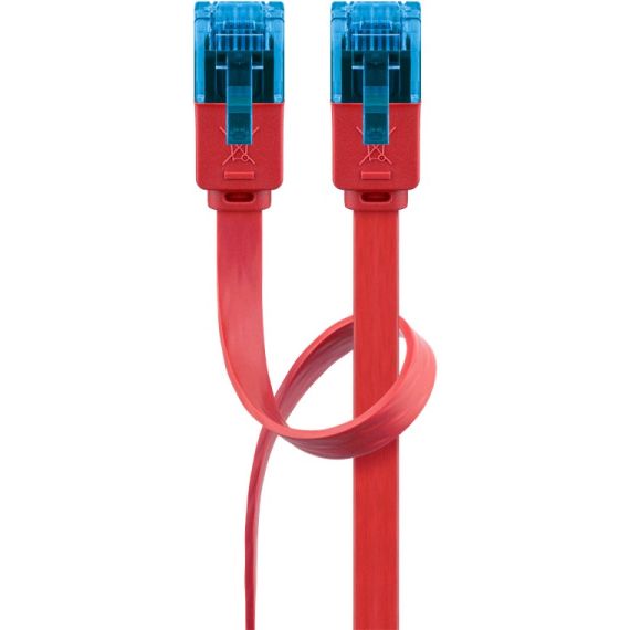 CAT 6A cavo patch piatto, U/UTP, rosso WE96300 Goobay