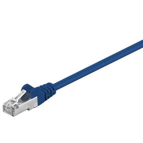 CAT 5e cavo patch, F/UTP, blu, 0,25 m WE68615 Goobay