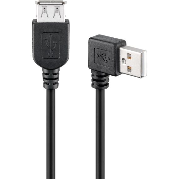Cavo prolunga USB 2.0 Hi-Speed 90°, nero WE95702 Goobay