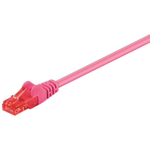CAT 6 cavo patch, U/UTP, magenta WE95261 Goobay