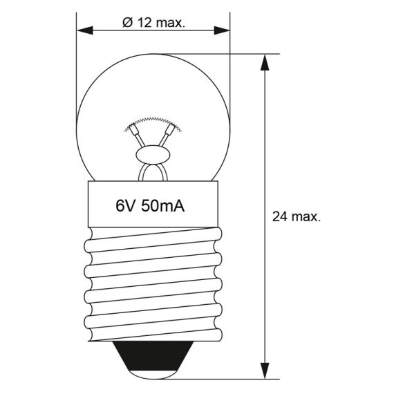 Lampadina sferetta per torcia, 0,3 W WE9590 Goobay
