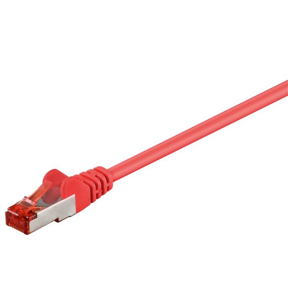CAT 6 cavo patch, S/FTP (PiMF), rosso, 0,5 m WE68277 Goobay