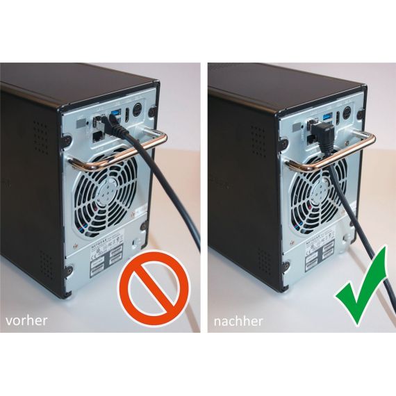 CAT 5e cavo patch 1x 90° angolato F/UTP, nero, 0,25 m WE94185 Goobay