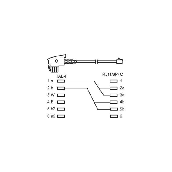 Cavo TAE-F (piedinatura universale), bianco WE68540 Goobay