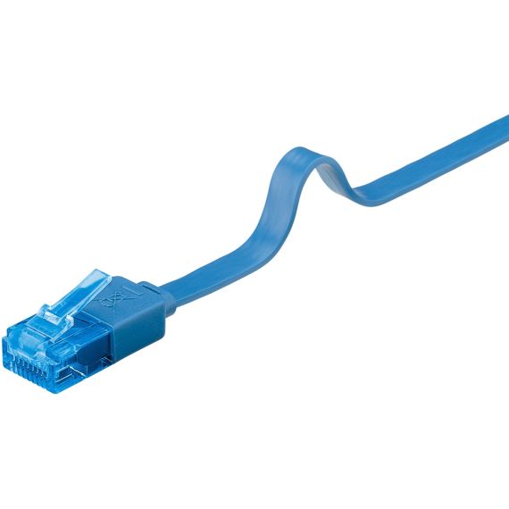 CAT 6A cavo patch piatto, U/UTP, blu WE96306 Goobay