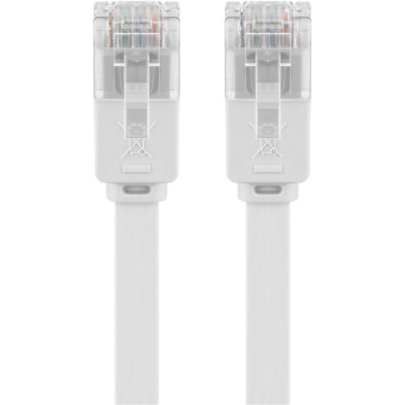 CAT 5e cavo piatto pach - rete U/UTP, bianco WE93359 Goobay
