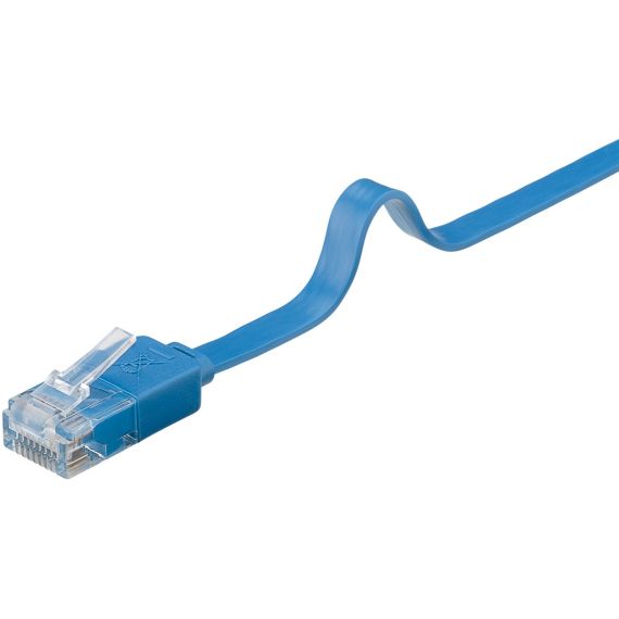 CAT 6 cavo patch piatto U/UTP, blu WE96407 Goobay