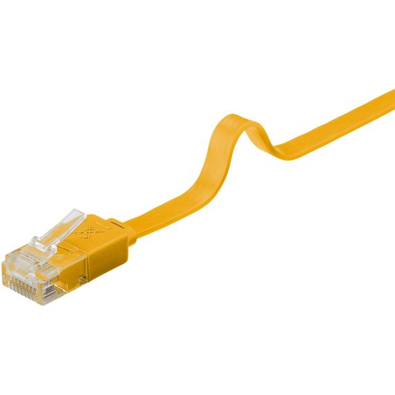 CAT 6 cavo patch piatto U/UTP, giallo WE96408 Goobay