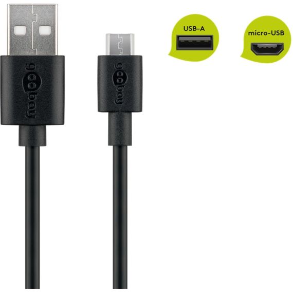 Cavo di ricarica e sincronizzazione Micro-USB WE46800 Goobay