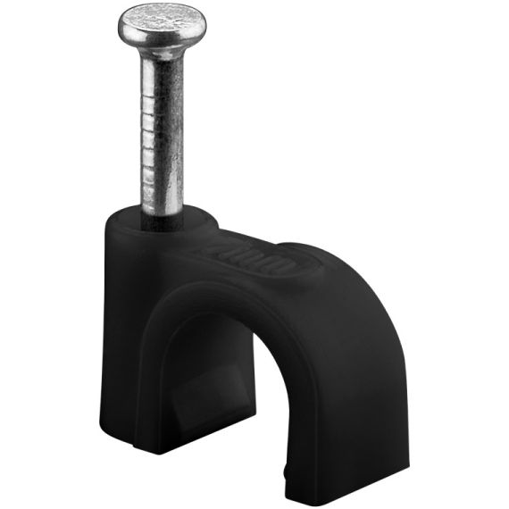 Chiodini fissacavo 7 mm, nero WE64680 Goobay