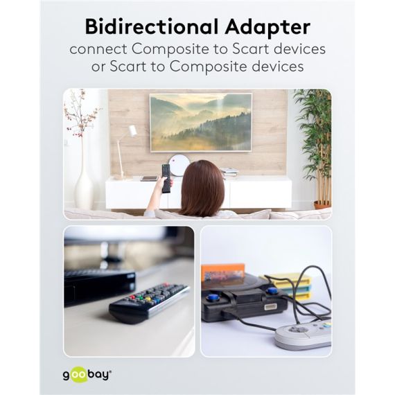 Adattatore da Scart a Video Audio Composito, IN/OUT WE50122 Goobay
