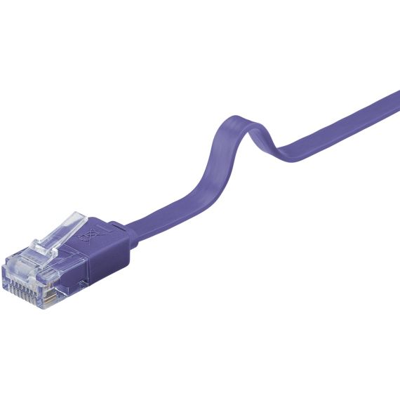CAT 6 cavo patch piatto U/UTP, viola WE96417 Goobay