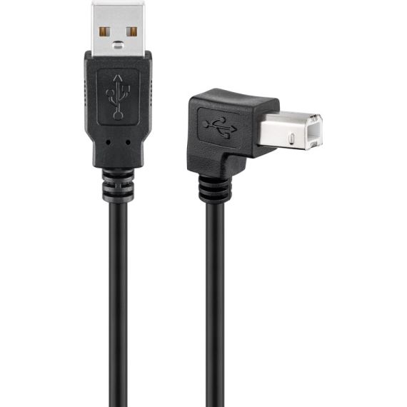 Cavo ad alta velocità USB 2.0 90°, nero WE35017 Goobay
