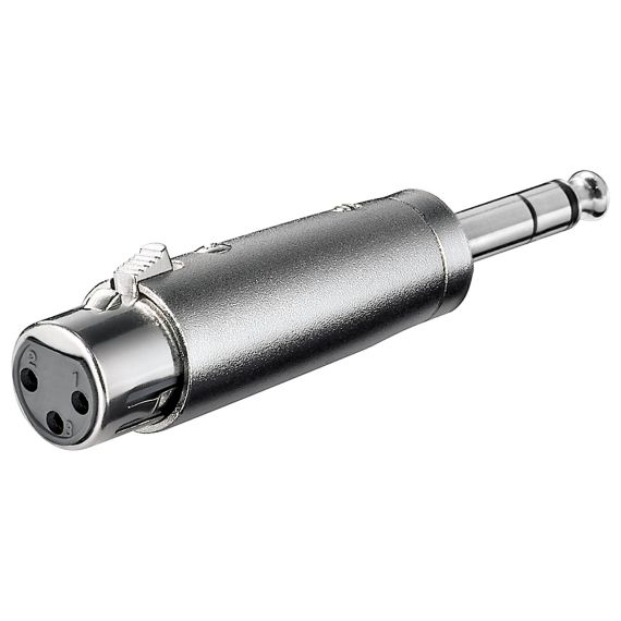 Adattatore XLR, AUX jack da 6,35 mm spina stereo a presa XLR WE27514 Goobay
