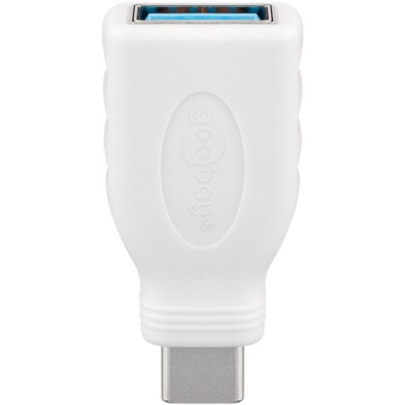 USB-C/USB-A 3.0 OTG adattatore SuperSpeed ??per cavi di ricarica, bianco WE66262 Goobay