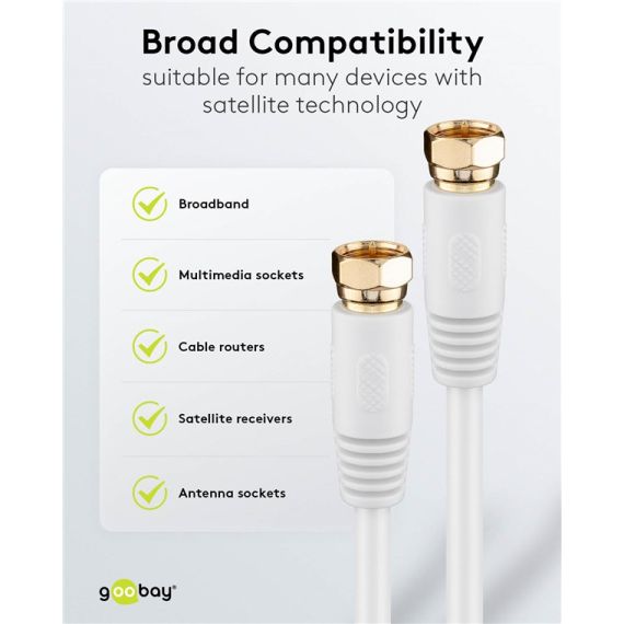 Cavo antenna SAT (80 dB), doppia schermatura WE67290 Goobay