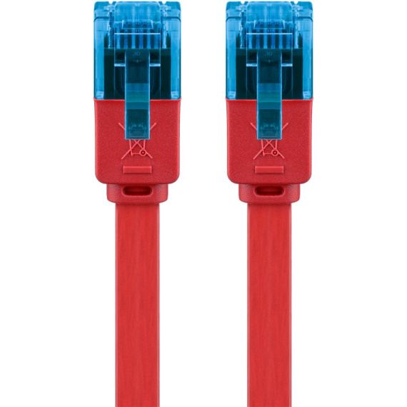 CAT 6A cavo patch piatto, U/UTP, rosso WE96333 Goobay