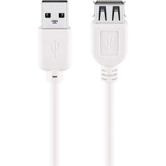 Cavo prolunga USB 2.0 ad alta velocità, bianco WE96199 Goobay