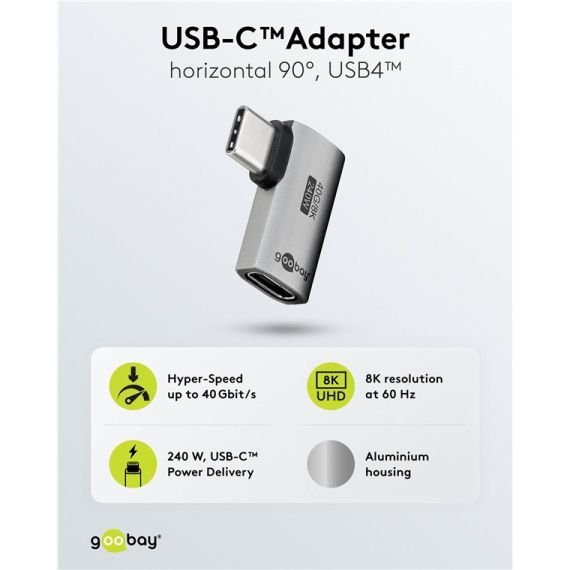 Adattatore USB-C orizzontale 90°, USB4 WE74441 Goobay