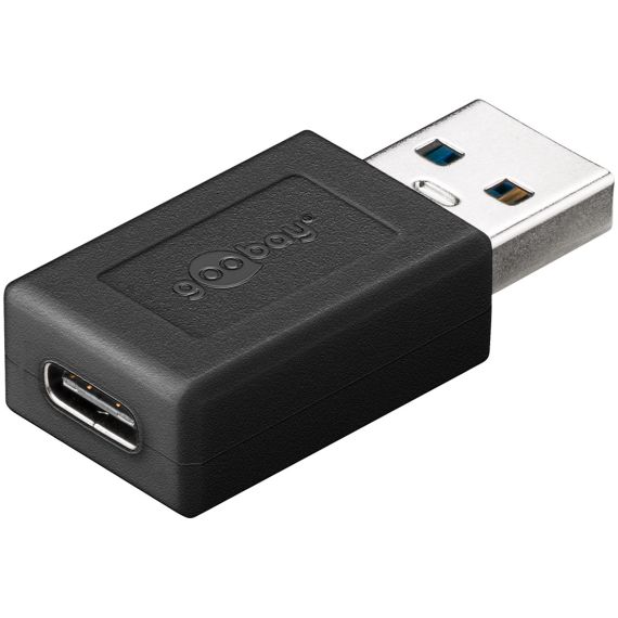USB 3.0 SuperSpeed adattatore ??USB-A a USB-C , nero WE45400 Goobay
