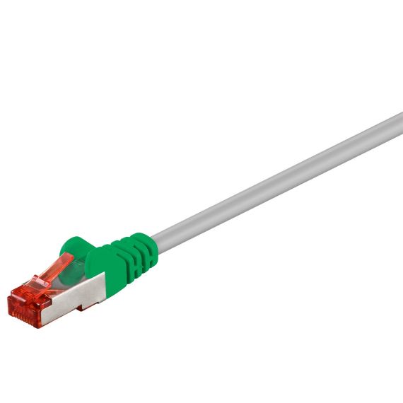CAT 6 cavo incrociato, S/FTP (PiMF), grigio, Verde WE68461 Goobay