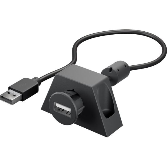 Cavo prolunga USB tipo A 2.0 con supporto con supporto di montaggio, nero WE93351 Goobay