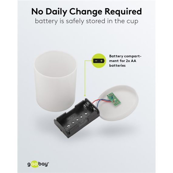 Lumino cimiterialo a LED, bianco WE64604 