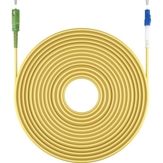 Cavo in fibra ottica, Singlemode (OS2) Yellow, giallo (Simplex), 3 m WE59650 Goobay