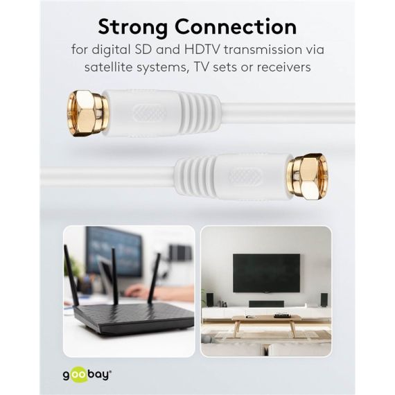 Cavo antenna SAT (80 dB), doppia schermatura WE67293 Goobay