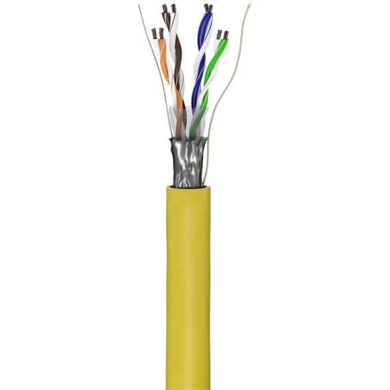 CAT 5e Cavo di rete, F/UTP, 100 m, giallo WE93266 Goobay