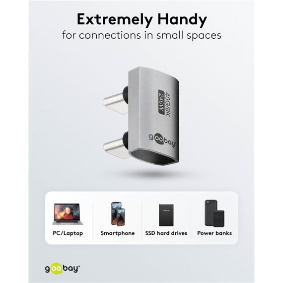 Adattatore USB-C 180° a forma di U, USB4 WE74446 Goobay
