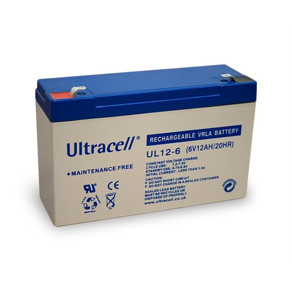 Batteria al piombo 6 V, 12 Ah (UL12-6) WE48322 Ultracell